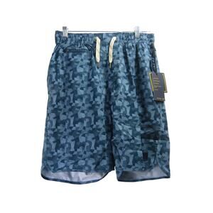 VTG 1946 Blue Shorts Geometric Outdoor Men's  sz M/28" Swim Beach Leisure Trip